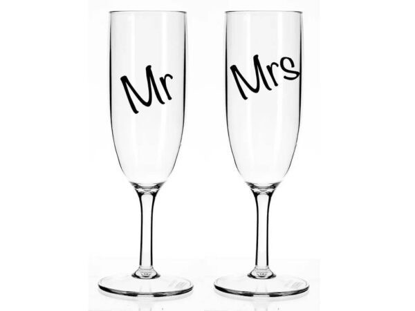 Champagneglas Mr - Mrs