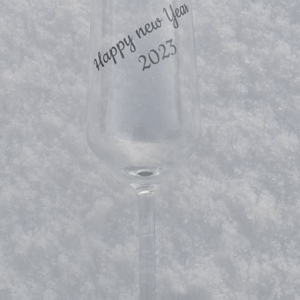 Champagneglas Happy New Year