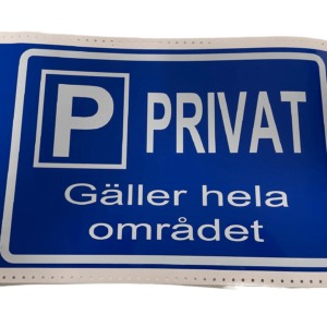Privat parkering dekal
