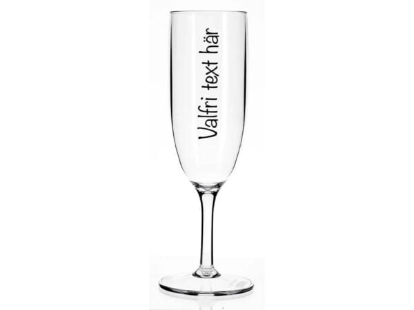 Champagneglas med vinyldekal