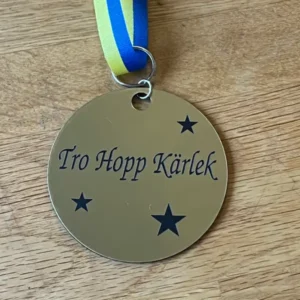 Tro Hopp Kärlek presentmedalj